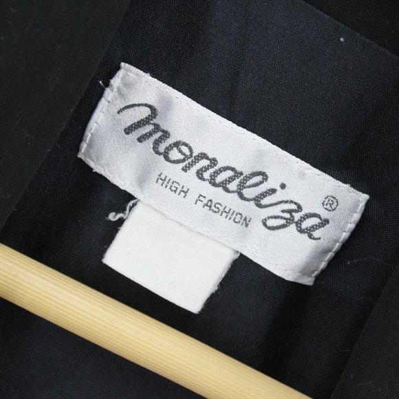 Vintage Monaliza Jacket High Fashion Women's Black Zebra Pattern Full Zip 2XL - Picture 5 of 8